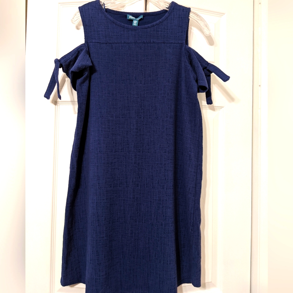 Fleur Bleue Dress, Navy Blue, Size Small